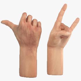 Rigged Male Hands